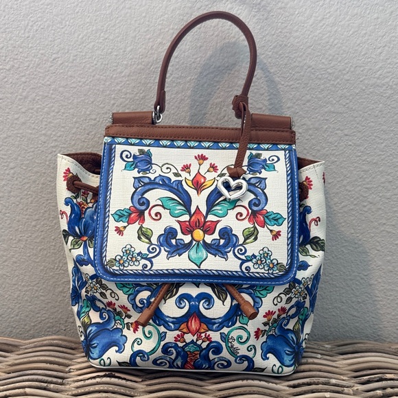 Brighton Handbags - Brighton Bella Limone - Floral Blue Multicolor Backpack or Tote 👜